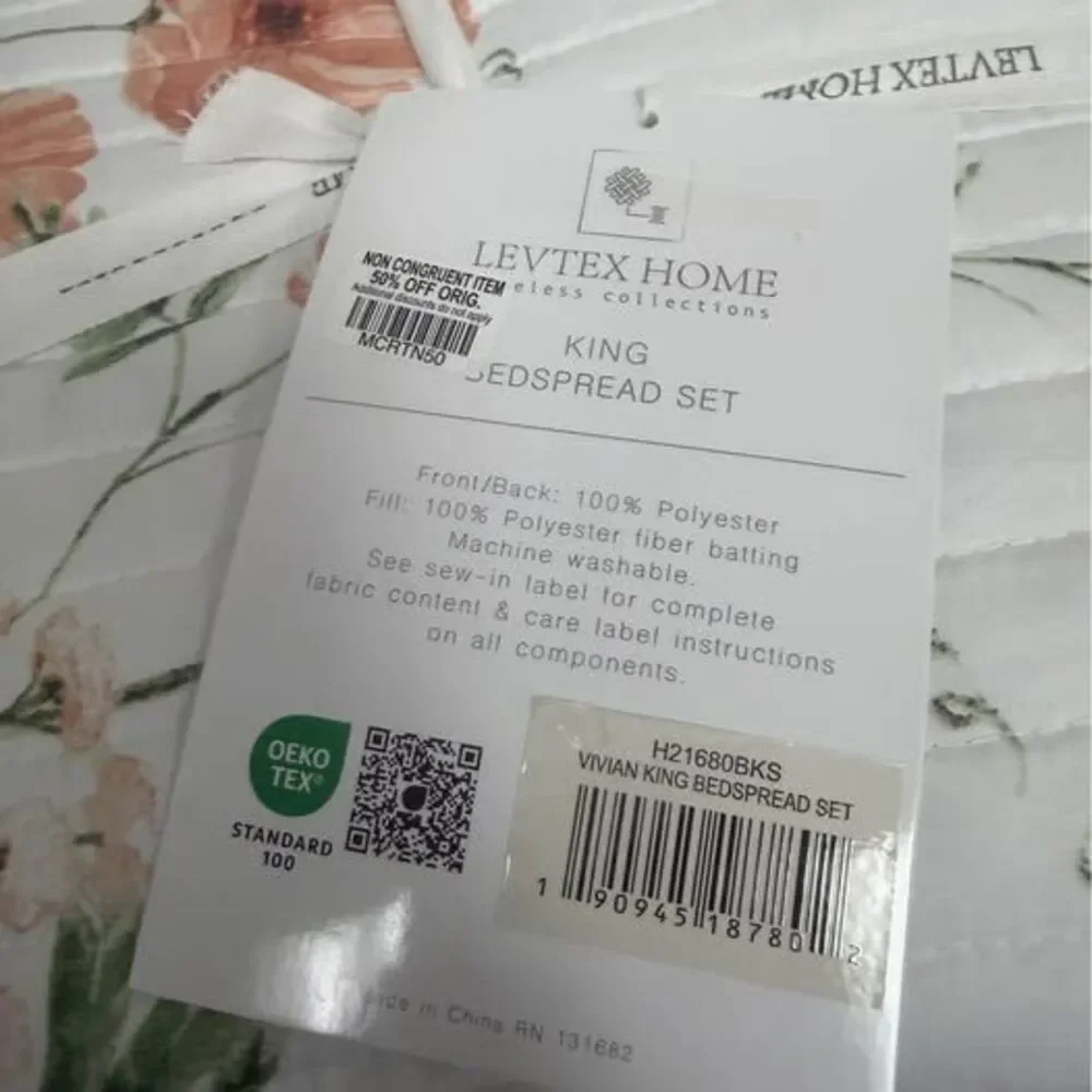 3 Piece Cal-King/King Levtex Home Bedspread Set NEW Vivana